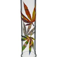 Bong Cannabis Multi Leaf aus Glas 40cm